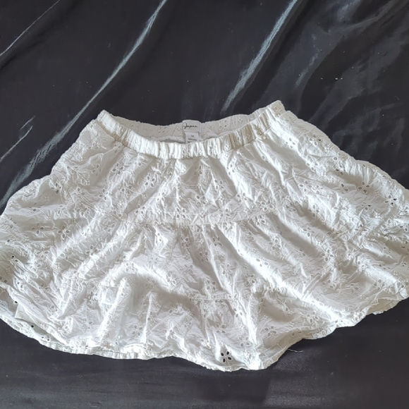 Japna Dresses & Skirts - Japna White Eyelet Mini Cotton White Skirt